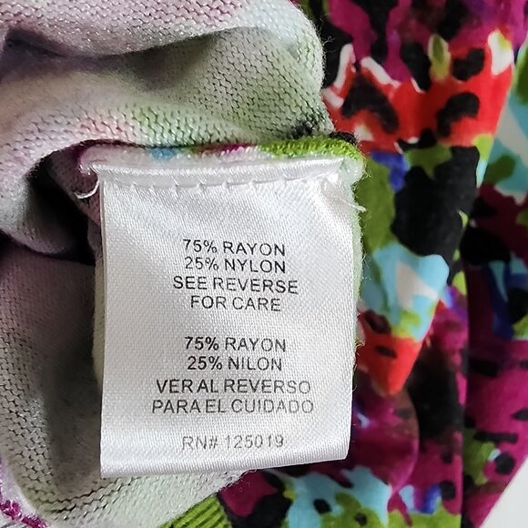 Joseph A Cardigan Medium Womens 3/4 Sleeve Colorful Button Up Grannycore - Picture 5 of 6